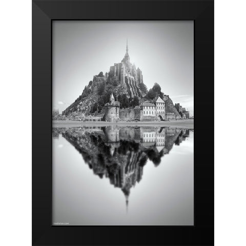 Mont Saint Michel - 2 Black Modern Wood Framed Art Print by Heine, Ben