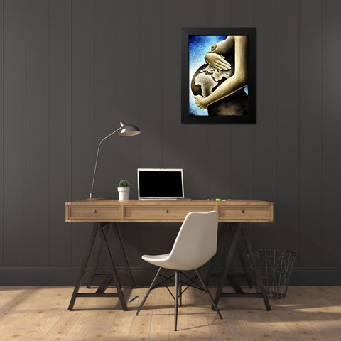 Mother Africa 1 Black Modern Wood Framed Art Print by Heine, Ben
