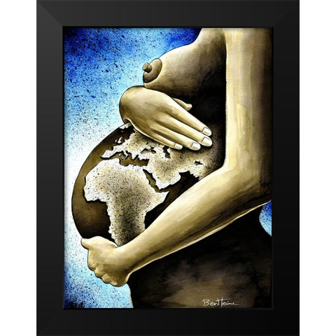 Mother Africa 1 Black Modern Wood Framed Art Print by Heine, Ben