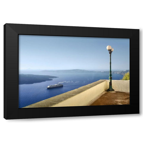 Navy Blue Black Modern Wood Framed Art Print by Heine, Ben