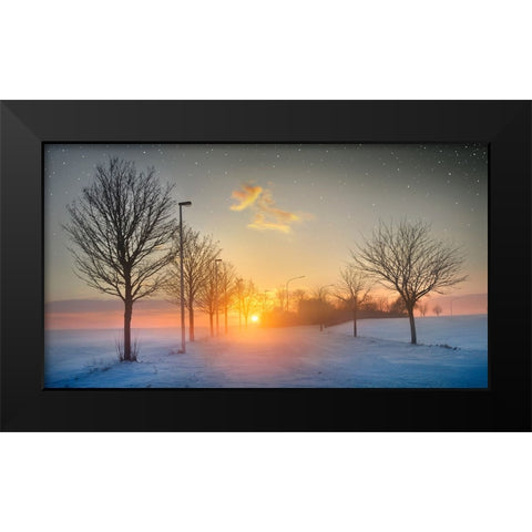 New Year, New Hopes Black Modern Wood Framed Art Print by Heine, Ben
