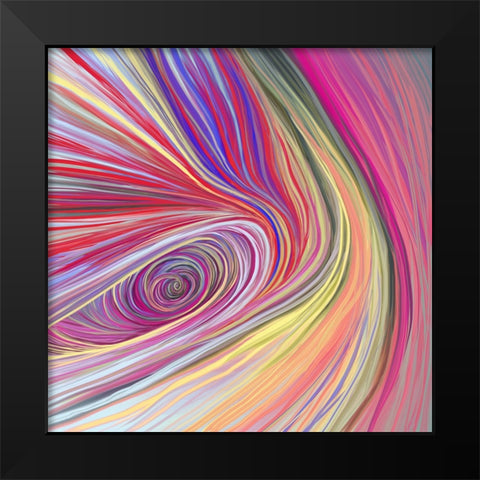 Pure Abstract 3 Black Modern Wood Framed Art Print by Heine, Ben