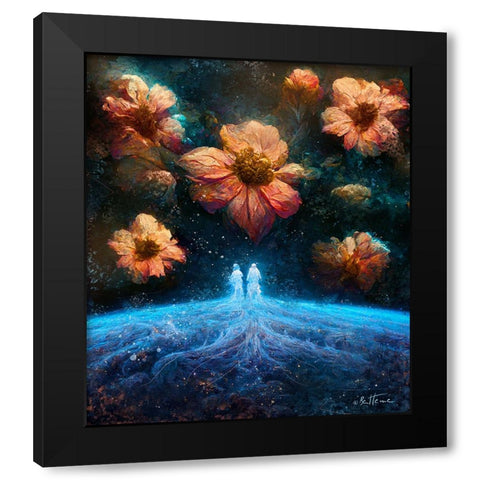 Astro Cruise 3 - Remember Where We Come From Black Modern Wood Framed Art Print by Heine, Ben
