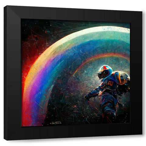 Astro Cruise 5 - I Will Be Waiting For You On The Other Side Black Modern Wood Framed Art Print by Heine, Ben
