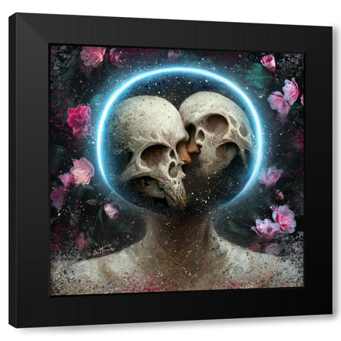 Astro Cruise 11 - Forever Connected in the Cosmos Black Modern Wood Framed Art Print by Heine, Ben