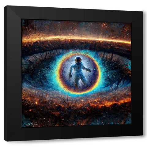 Astro Cruise 13 - Look Into My Eye Black Modern Wood Framed Art Print by Heine, Ben