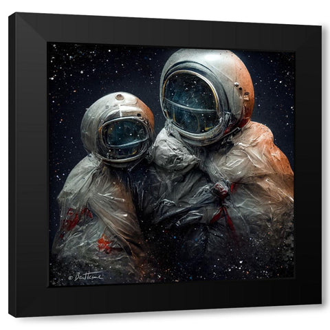 Astro Cruise 16 - Eternal Travellers in Plastic Uniforms Black Modern Wood Framed Art Print with Double Matting by Heine, Ben