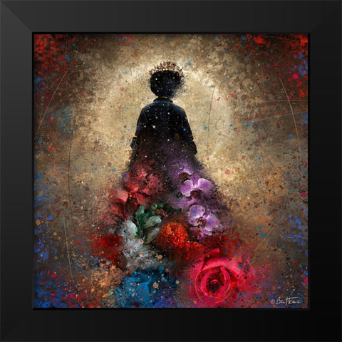 Astro Cruise 18 - Astro Queen RIP Black Modern Wood Framed Art Print by Heine, Ben