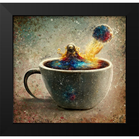 Astro Cruise 19 - A Cup of Coffee Black Modern Wood Framed Art Print by Heine, Ben