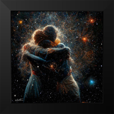 Astro Cruise 21 - The Two of Us in the Universe Black Modern Wood Framed Art Print by Heine, Ben