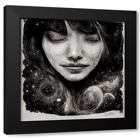 Astro Cruise 27 - Astro Hair 2 Black Modern Wood Framed Art Print by Heine, Ben