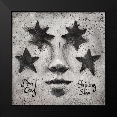 Astro Cruise 29 - Dont Cry Black Modern Wood Framed Art Print by Heine, Ben