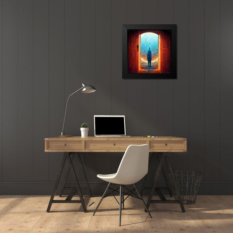 Astro Cruise 36 - Coming Back Black Modern Wood Framed Art Print by Heine, Ben