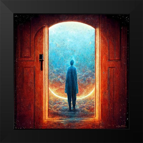 Astro Cruise 36 - Coming Back Black Modern Wood Framed Art Print by Heine, Ben