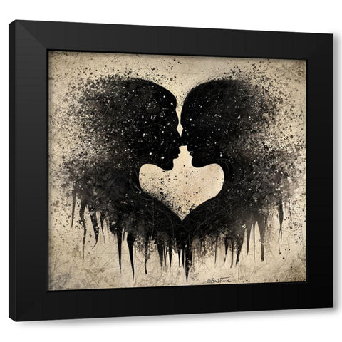 Astro Cruise 37 - Heart Lovers Black Modern Wood Framed Art Print by Heine, Ben