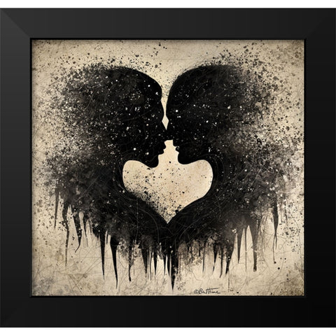 Astro Cruise 37 - Heart Lovers Black Modern Wood Framed Art Print by Heine, Ben