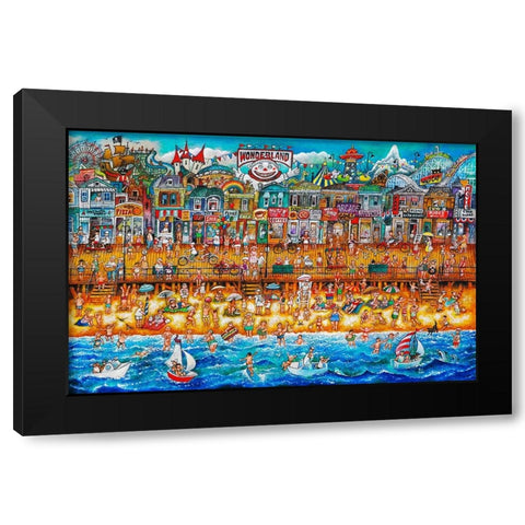 Wonderland Black Modern Wood Framed Art Print by Bell, Bill