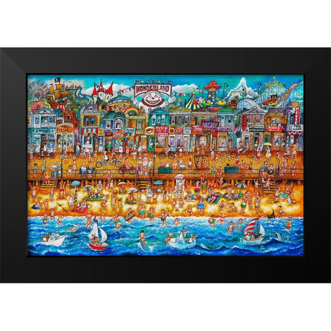 Wonderland Black Modern Wood Framed Art Print by Bell, Bill