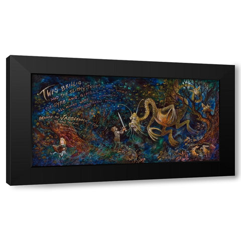 Jabberwocky Black Modern Wood Framed Art Print by Bell, Bill