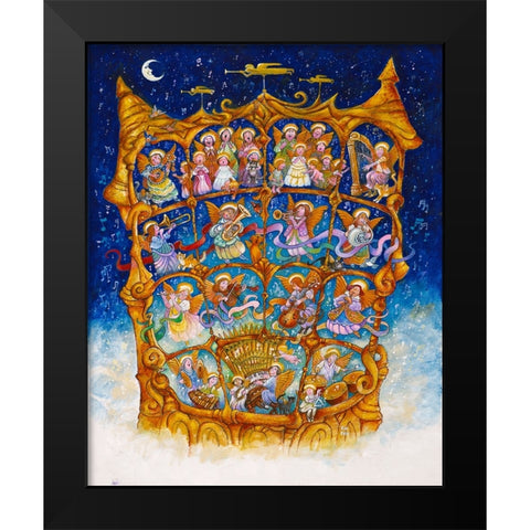 And The Angels Sing Black Modern Wood Framed Art Print by Bell, Bill