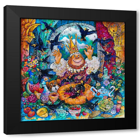 Black Birds Black Modern Wood Framed Art Print by Bell, Bill