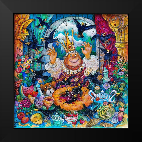 Black Birds Black Modern Wood Framed Art Print by Bell, Bill