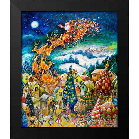 St. Nicholas Black Modern Wood Framed Art Print by Bell, Bill