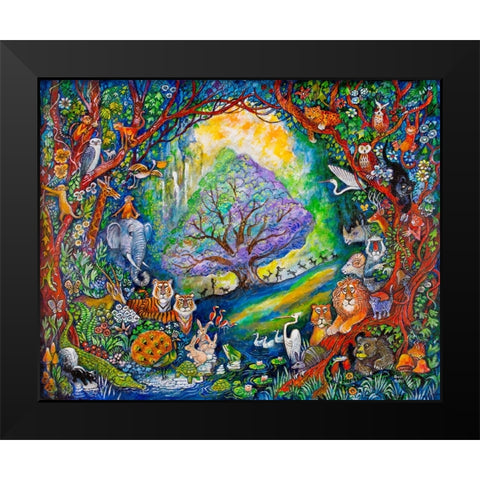 The Tree Black Modern Wood Framed Art Print by Bell, Bill