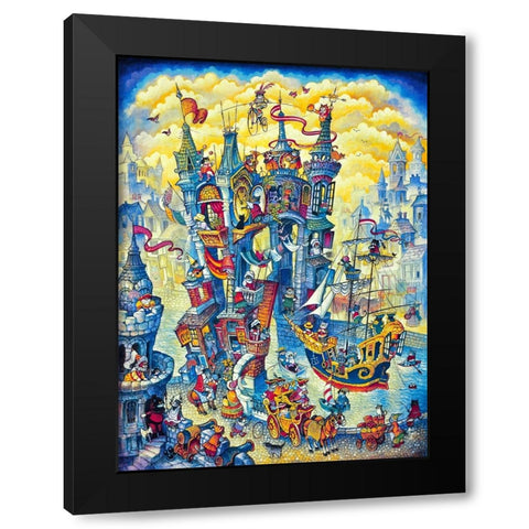 Cats Royale Black Modern Wood Framed Art Print with Double Matting by Bell, Bill