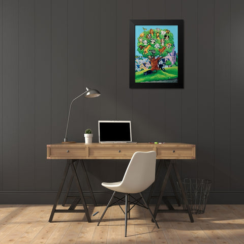 Buffys Dream Black Modern Wood Framed Art Print by Bell, Bill