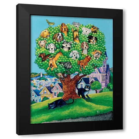 Buffys Dream Black Modern Wood Framed Art Print with Double Matting by Bell, Bill