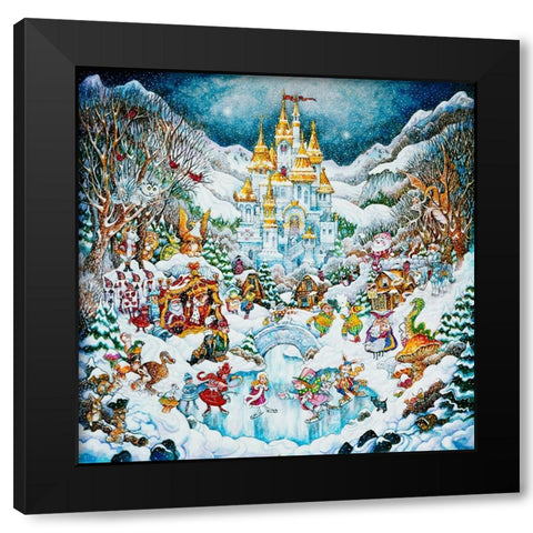 Winter Wonderland Black Modern Wood Framed Art Print by Bell, Bill