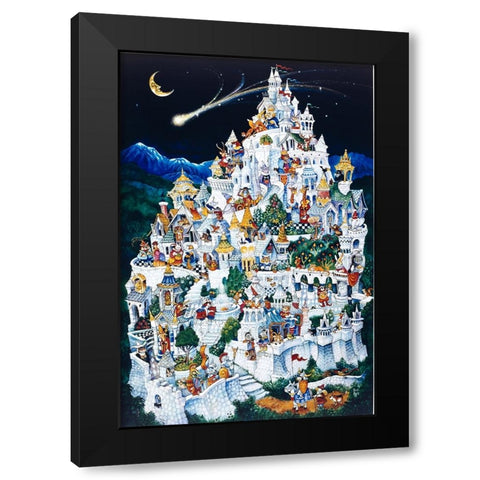 Animal Castle Black Modern Wood Framed Art Print with Double Matting by Bell, Bill
