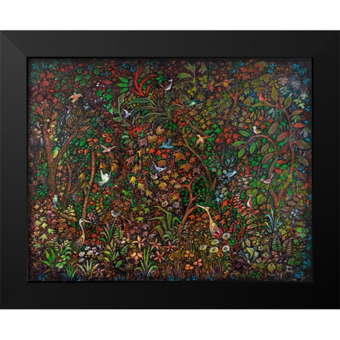 Frequent Flyers Black Modern Wood Framed Art Print by Bell, Bill