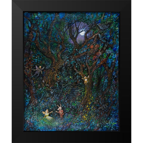 Midsummer Nights Dream Black Modern Wood Framed Art Print by Bell, Bill