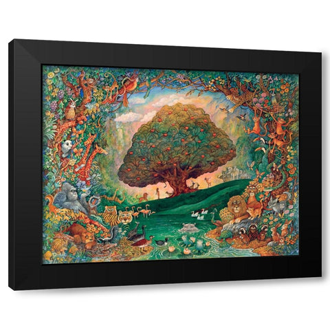 Tree of Knowledge 2 Black Modern Wood Framed Art Print by Bell, Bill