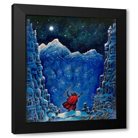 7 Black Modern Wood Framed Art Print with Double Matting by Bell, Bill