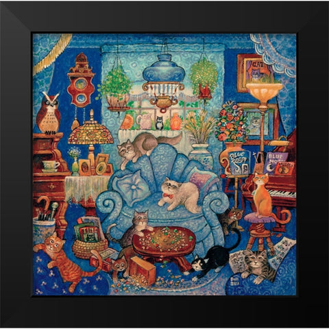 14 Black Modern Wood Framed Art Print by Bell, Bill