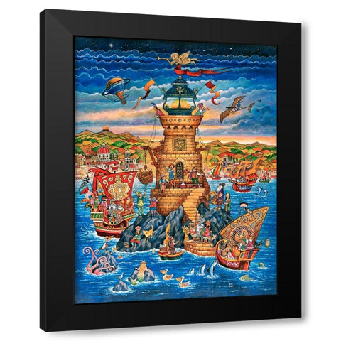 17 Black Modern Wood Framed Art Print with Double Matting by Bell, Bill