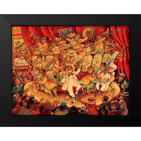 Hidi Ho Black Modern Wood Framed Art Print by Bell, Bill