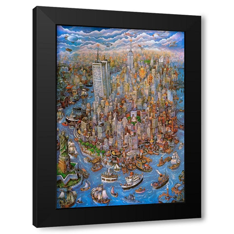 28 Black Modern Wood Framed Art Print by Bell, Bill