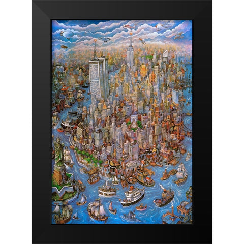 28 Black Modern Wood Framed Art Print by Bell, Bill