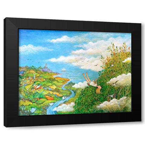 43 Black Modern Wood Framed Art Print by Bell, Bill