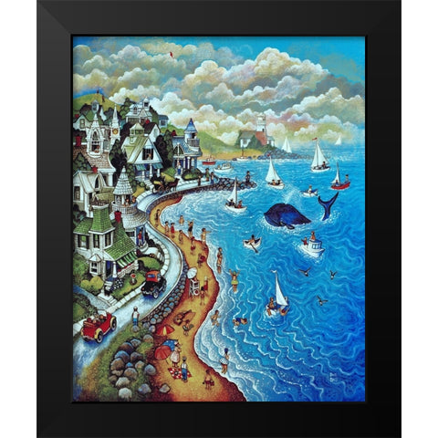 50 Black Modern Wood Framed Art Print by Bell, Bill