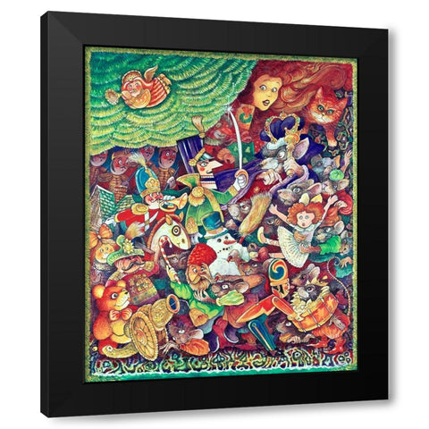 Mouse King Black Modern Wood Framed Art Print with Double Matting by Bell, Bill