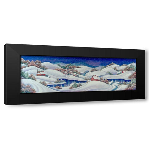 Long Snow Black Modern Wood Framed Art Print with Double Matting by Bell, Bill