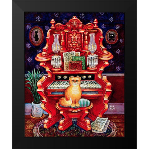 Malcomn Black Modern Wood Framed Art Print by Bell, Bill