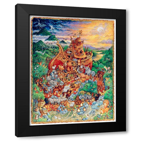 Moving Day II Black Modern Wood Framed Art Print by Bell, Bill