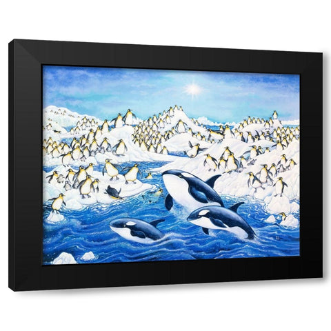 Willy And The Watchers Black Modern Wood Framed Art Print with Double Matting by Bell, Bill