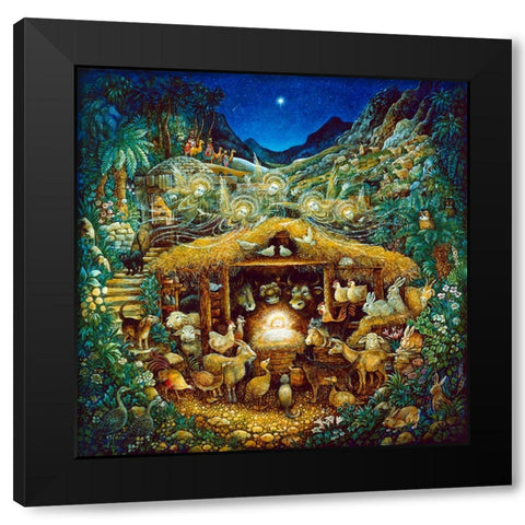 Silent Night Black Modern Wood Framed Art Print with Double Matting by Bell, Bill